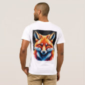 T-shirt Le regard vif : l'esprit vif d'un renard (Dos entier)