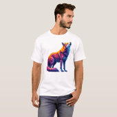 T-shirt Le renard hurle vers l'avenir (Devant entier)