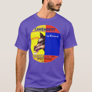 T-shirt Le Renard Vintage Étiquette Fromage francophile