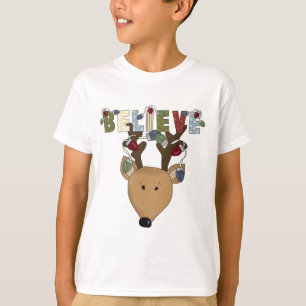 T-shirt Le renne Brown mignon de Noël croient des vacance