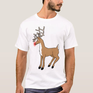 T-shirt Le renne flairé rouge