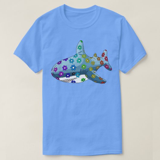 T-shirt Le requin bleu ciel (Design devant)