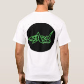 T-shirt Le requin conçoit le néon vert (Dos)