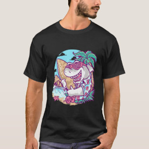 T-shirt Le Requin cool Porte Des Lunettes De Soleil Et Prê