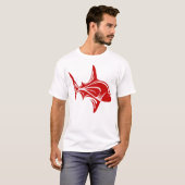 T-shirt Le requin de piranha (Devant entier)