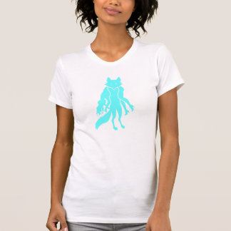 T-SHIRT LE RÉSERVOIR LÉGER DES FEMMES DE RENARD BLEU DE