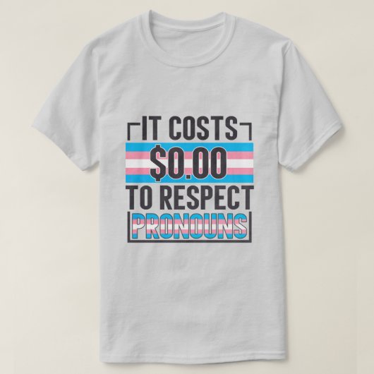 T-shirt Le respect de Pronoun est libre (Design devant)