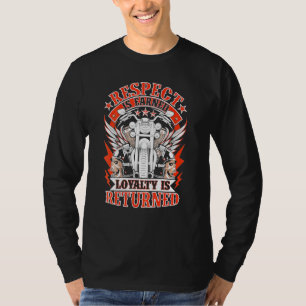 T-shirt Le Respect Du Vélo Est Gagné La Fidélité Est Renvo