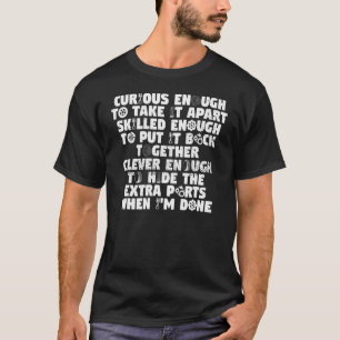 T-shirt Le Retirer Mis Ensemble Cacher Pièces Voiture Mech