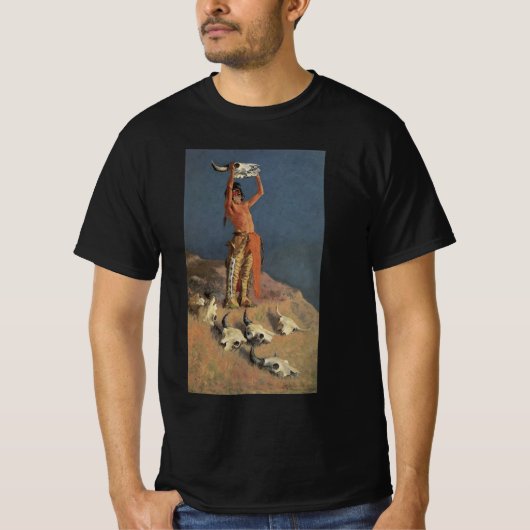 T-shirt Le retour du bison by Frederic Remington (Devant)