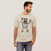 T-shirt Le rétro ski à 8 bits classique libèrent le yeti (Devant entier)