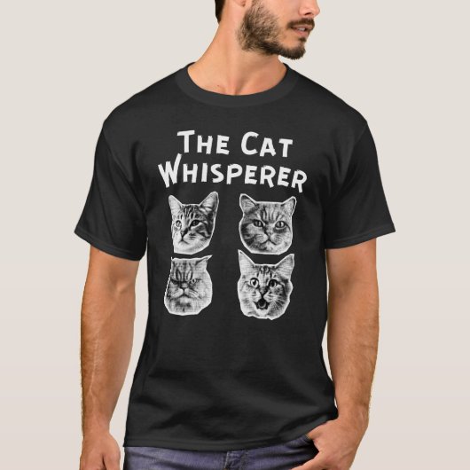 T-shirt Le Rétro Whisperer Chat (Devant)