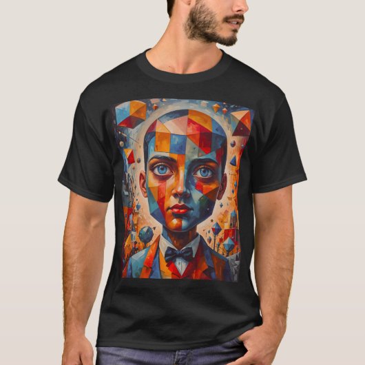 T-shirt Le rêve cubiste : la réalité fragmentée d'un enfan (Devant)