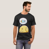 T-shirt Le rêve de chat est de manger du poisson (Devant entier)