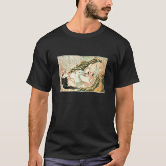 T-shirt Le rêve de la femme de pêcheur Art japonais Vin