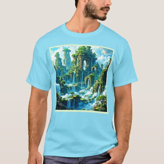 T-shirt Le rêve de l'arbre de cascade (Devant)