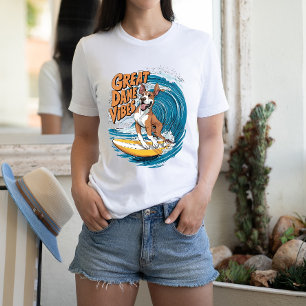T-shirt Le Rider Wave Great Dane Dog Surf