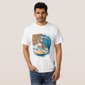 T-shirt Le Rider Wave Great Dane Dog Surf (Devant entier)