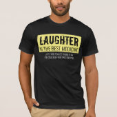 T-shirt Le rire est le meilleur remède drôle Motivationnel (Devant)