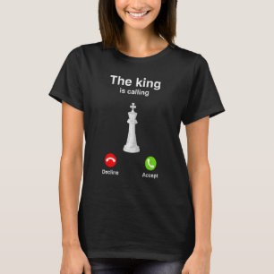 T-shirt Le Roi Appelle Chess Checkmate Gambit Queen