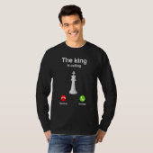 T-shirt Le Roi Appelle Chess Checkmate Gambit Queen (Devant entier)