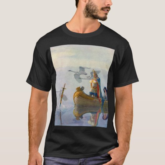 T-shirt Le Roi Arthur et Excalibur, C. 1922 par N.C Wyeth (Devant)