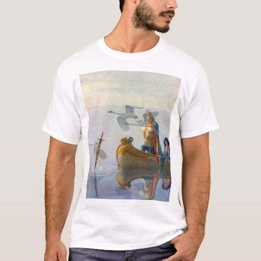 T-shirt Le Roi Arthur et Excalibur, C. 1922 par N.C Wyeth (Devant)