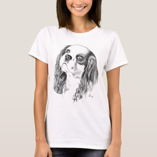 T-shirt Le Roi cavalier Charles Drawing (Devant)