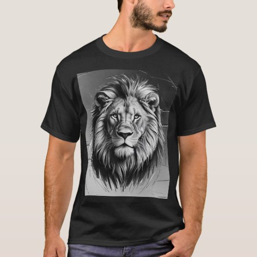 T-shirt "Le Roi de la Jungle" - Lion Art Edition (Devant)
