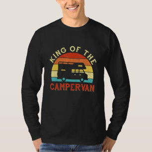 T-shirt Le Roi Du Campervan Motorhome Camping Rétro