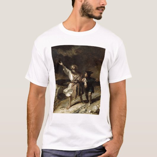 T-shirt Le Roi Lear et l'imbécile dans la tempête (Devant)
