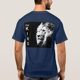 T-shirt Le Roi Moderne Pop Art Lion Head Back Imprimer Hom