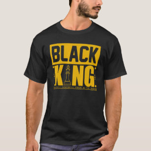T-shirt Le Roi Noir La Pièce La Plus Puissante Dans Le Jeu