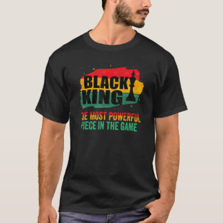 T-shirt Le Roi Noir La Pièce La Plus Puissante Dans Le Jeu