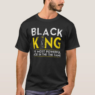 T-shirt Le Roi Noir La Pièce La Plus Puissante Du Jeu