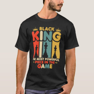 T-shirt Le Roi Noir La Pièce La Plus Puissante Du Jeu Homm