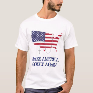 T-SHIRT LE ROSARI DES DRAPEAUX AMÉRICAINS RENCONTRE L'AM