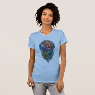 T-shirt Le rose est composé de motifs et de conceptions co