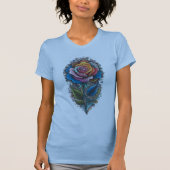 T-shirt Le rose est composé de motifs et de conceptions co (Devant)