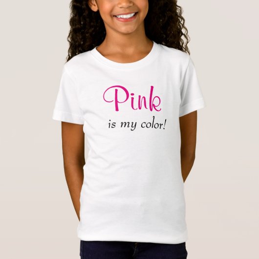 T-Shirt Le rose est ma couleur mignonne (Devant)