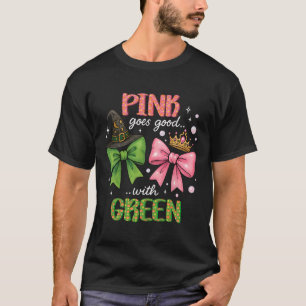T-shirt Le rose Va Bien Avec Le Vert Halloween Witch Pinka