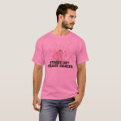 T-shirt Le roulement frappent le cancer du sein (Devant entier)