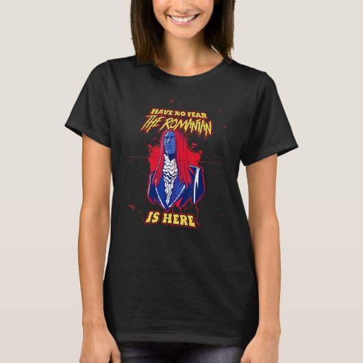 T-shirt Le Roumain est ici Vampire roumain (Devant)
