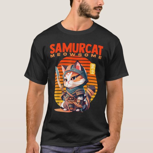 T-shirt Le royaume de Samurai Kitty où le mignon rencontre (Devant)