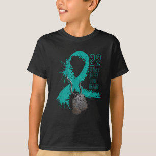 T-shirt Le Ruban De Sensibilisation Au Suicide Des Vétéran