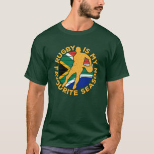 T-shirt Le rugby est ma saison préférée Sport Afrique du S