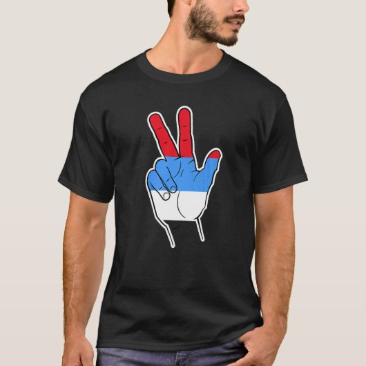T-shirt Le salut serbe (Devant)