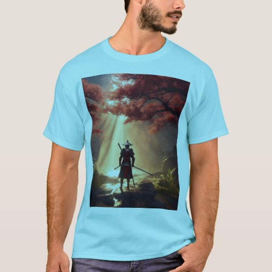 T-shirt Le samouraï dans la nature (Devant)