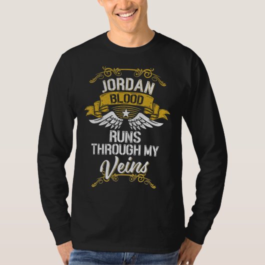T-shirt Le Sang De Jordanie Traverse Mes Veines (Devant)
