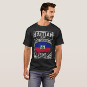 T-shirt Le Sang Haïtien Traverse Mes Veines (Devant entier)